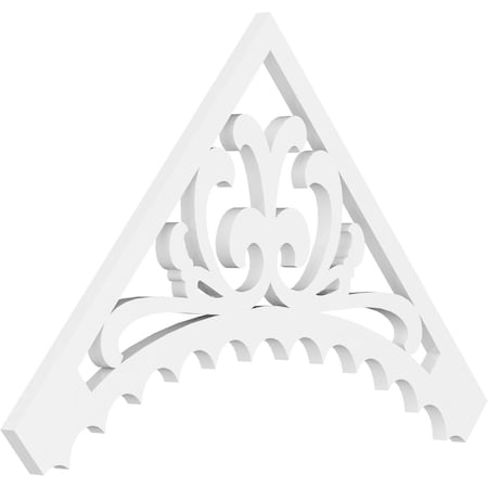 Ekena Millwork Pitch Genova Architectural Grade PVC Gable Pediment, 36"W x 21"H x 1"P (14/12) GPP036X021X100GEN